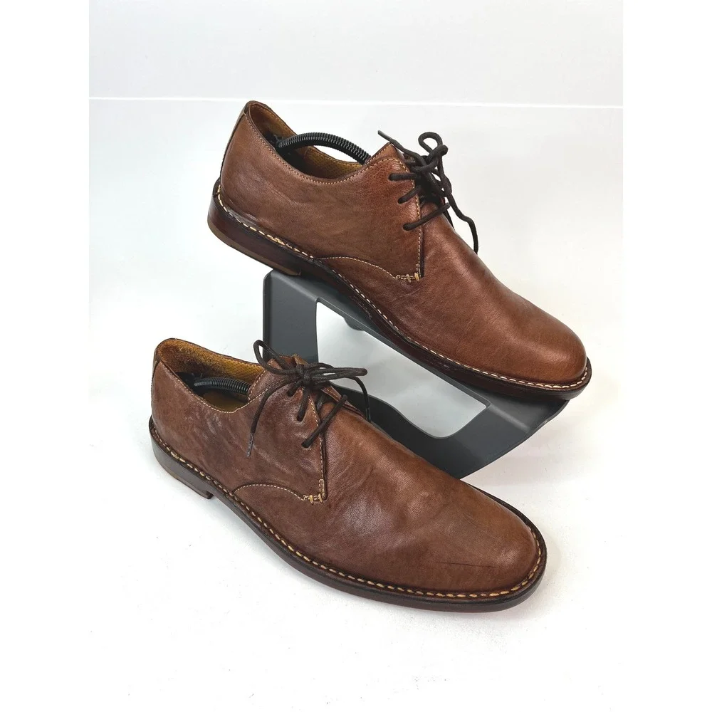 Cole Haan Men's Leather Oxford Dress Shoes‎ Lace Up Brown Size 12M